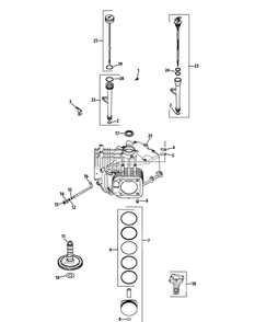 Kohler Sv720-3044 Crankcase Diagram and Parts List for Z-FORCE54 (17BF3AGX-17BF3AGX010)(2011 & Before) Cub Cadet Lawn Tractor
